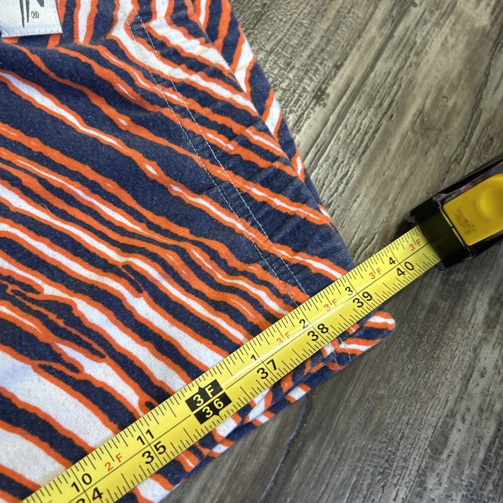 VTG 90’s Chicago Bears ZUBAZ Orange/Navy Striped Hammer Pants SZ M - Cool - Picture 4 of 5